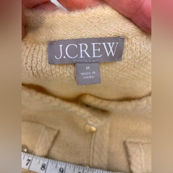 J.Crew Textured Sweater Lady Jacket Button-Up Jacket Cream Size Medium - Picture 6 of 9